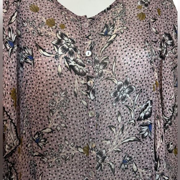 Anthropologie Dolan Floral Ruffle Blouse - Picture 5 of 11